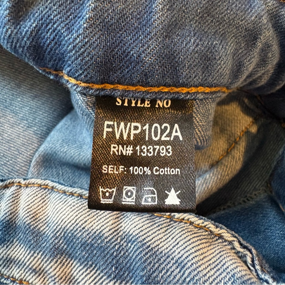 POL Multi Cargo Pocket Drawstring Waist Baggy Denim Joggers Women’s Large - Picture 7 of 15